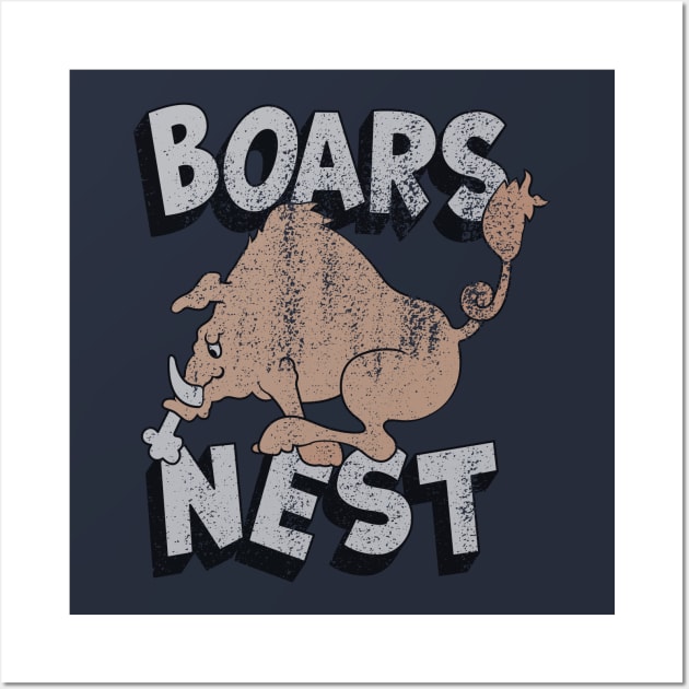 Boars Nest Sign (Stacked Layout) Wall Art by GraphicGibbon
